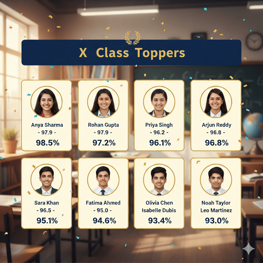 Class X Toppers Group Photo