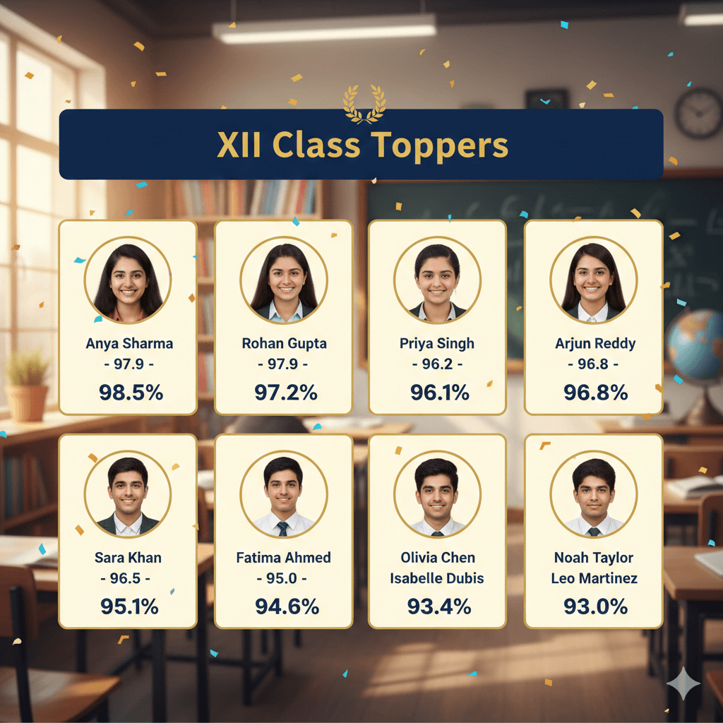 Class XII Toppers Group Photo